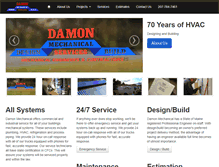 Tablet Screenshot of damonmechanical.com